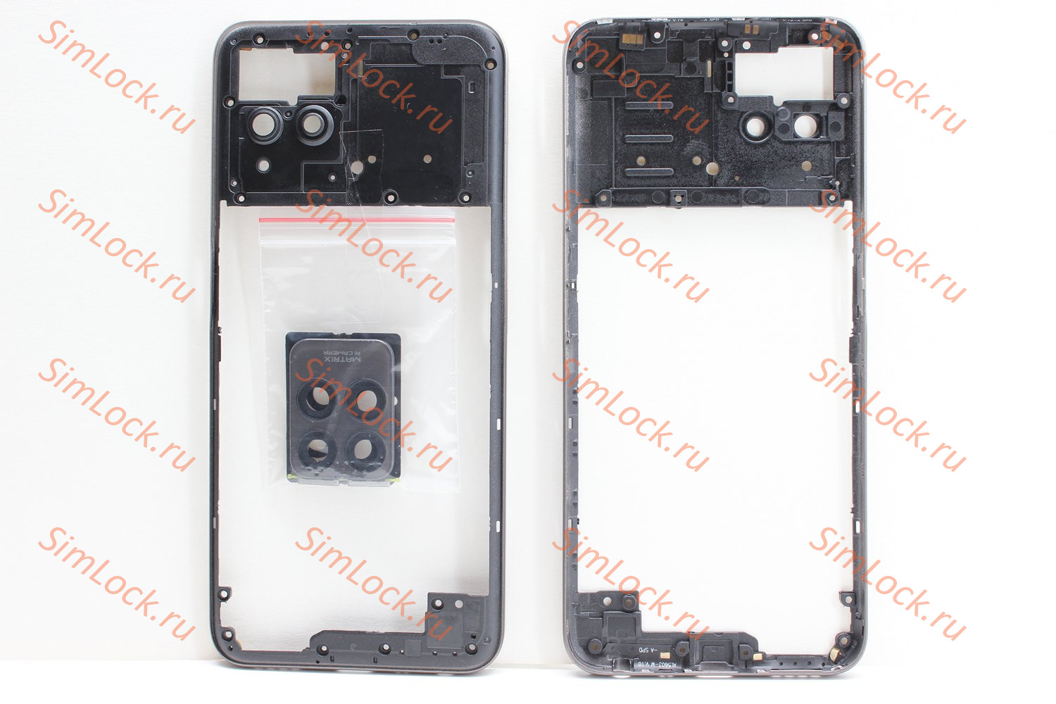 Средняя часть корпуса Realme 8i (RMX3151), черный, К-2