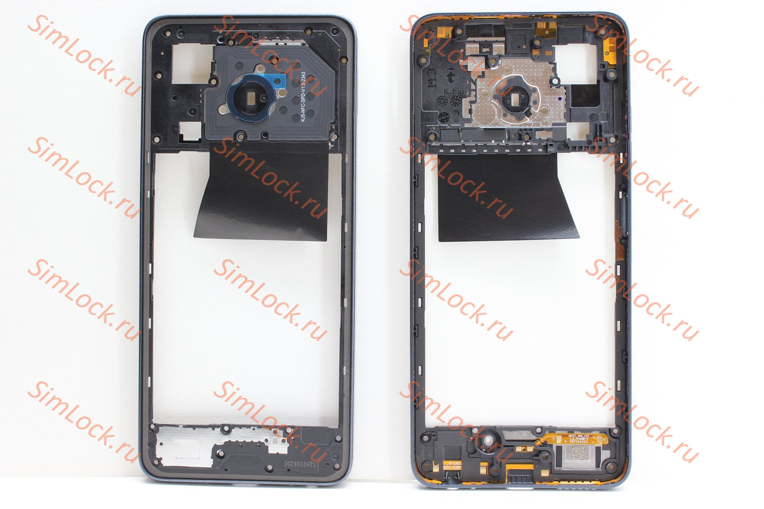 Средняя часть корпуса Tecno Spark 20 (KJ5n), черный, К-1