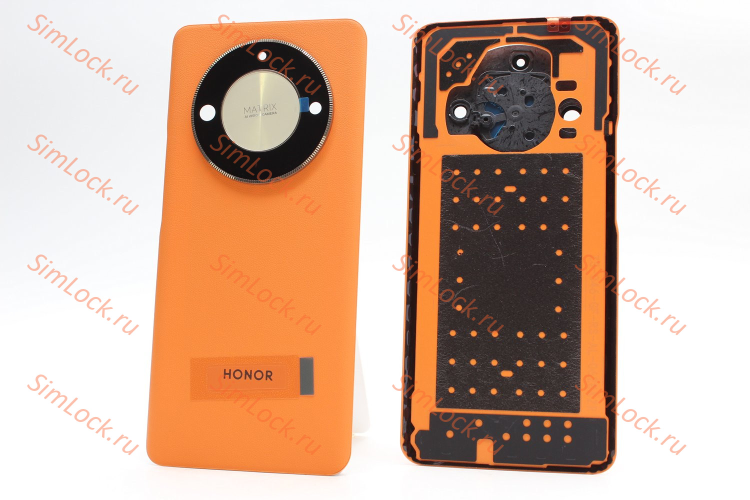 Задняя крышка Honor X9b (ALI-NX1) со стеклом камеры, оранжевый, К-1