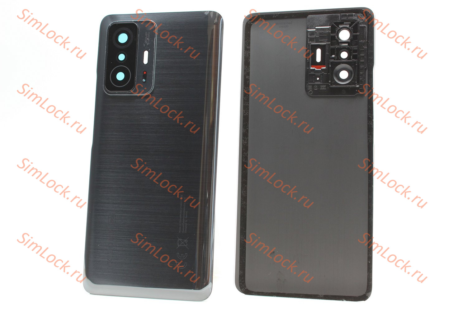 Задняя крышка Xiaomi 11T (21081111RG), 11T Pro (2107113SG) со стеклом камеры, темно-серый, К-2