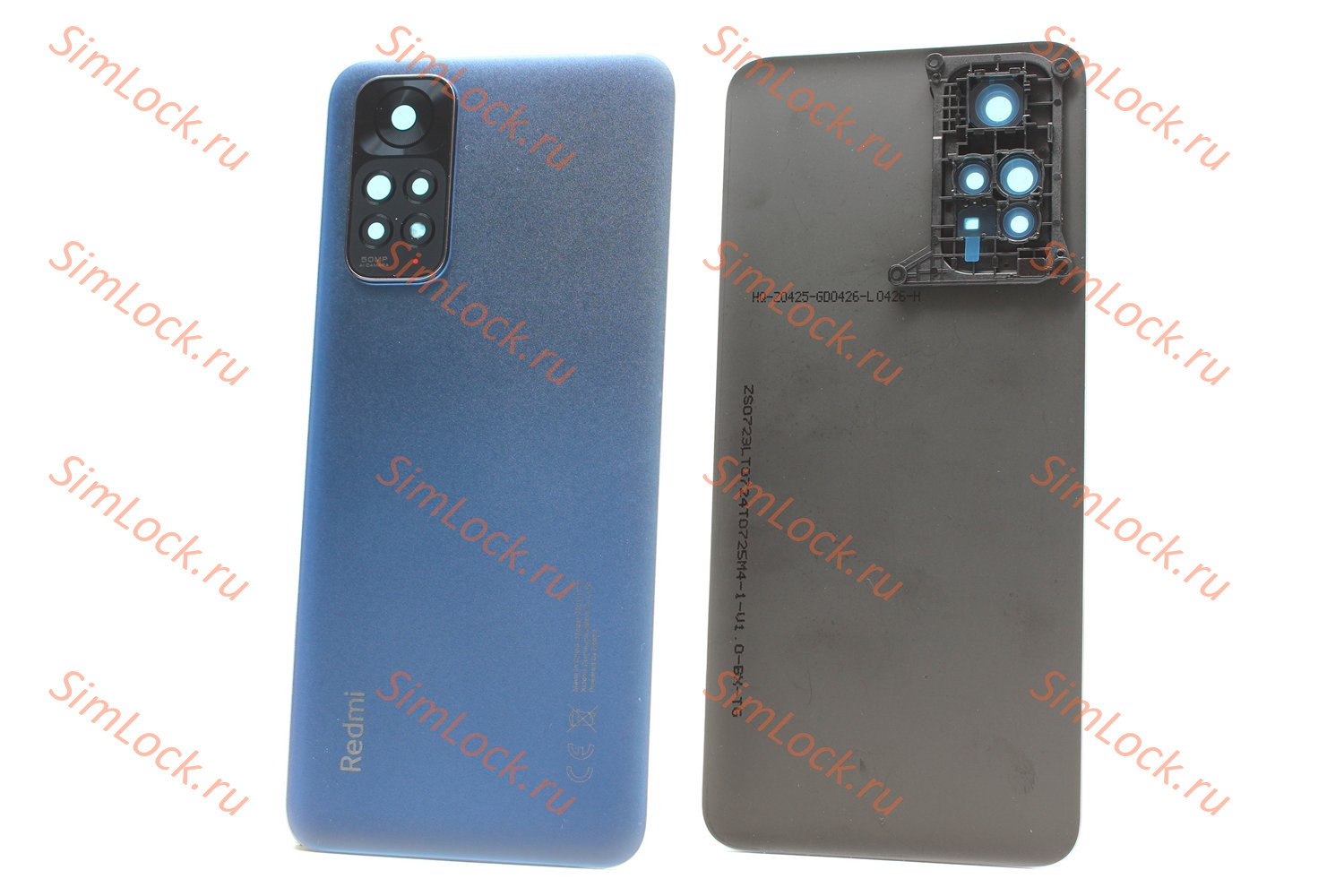 Задняя крышка Xiaomi Redmi Note 11 (2201117TY) со стеклом камеры, синий, К-1