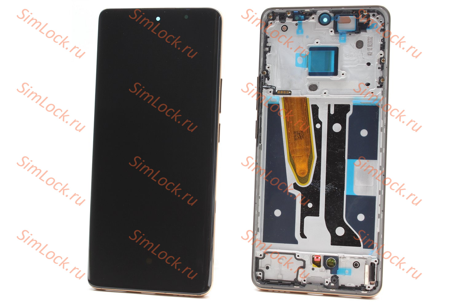 Дисплей Realme 11 Pro (RMX3771), 11 Pro+ Plus 5G (RMX3741), AMOLED, в золотой рамке, оригинал с разбора