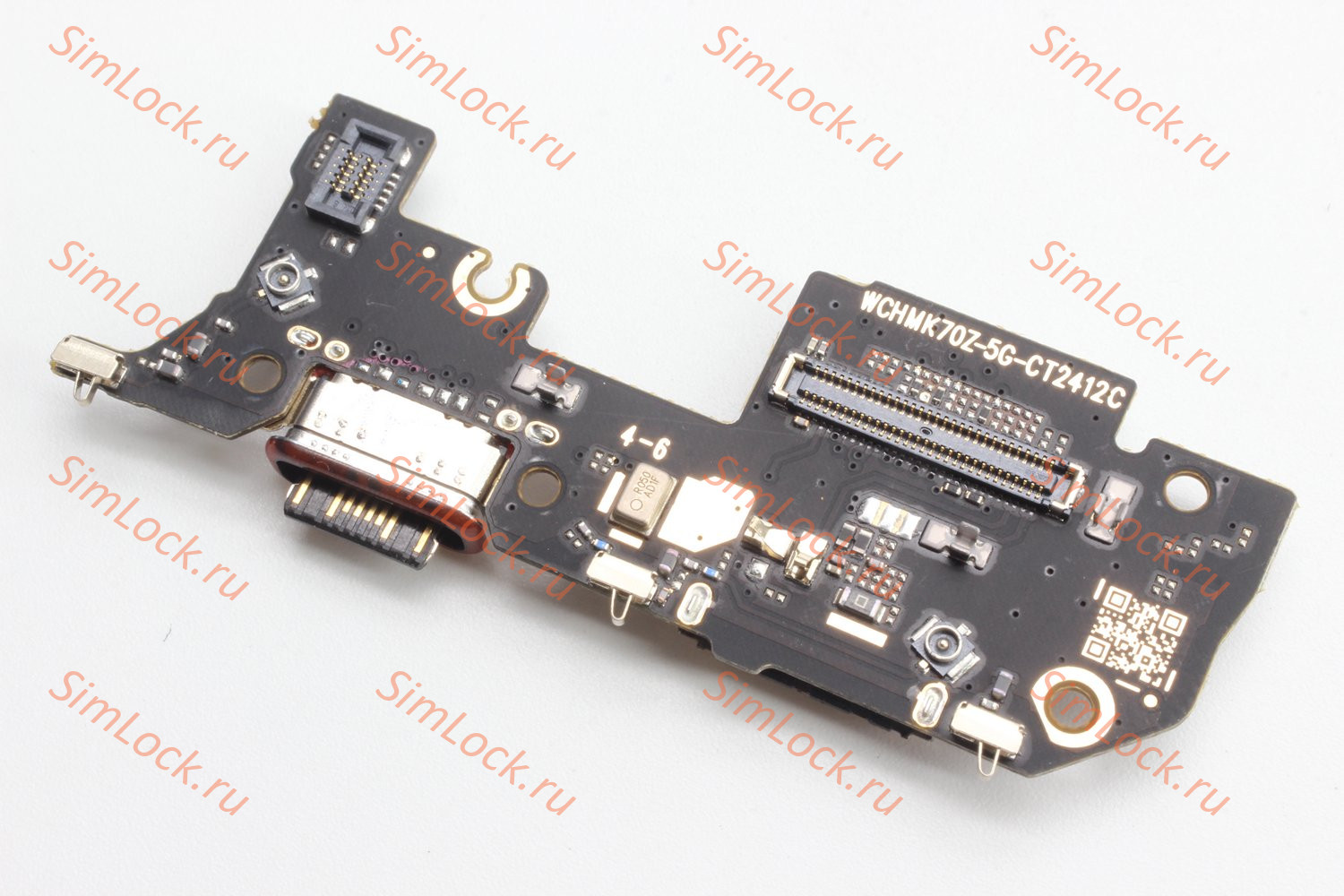 Нижняя плата (шлейф) Xiaomi 14T Pro (2407FPN8EG), с разъемом зарядки и считывателем SIM, К-1
