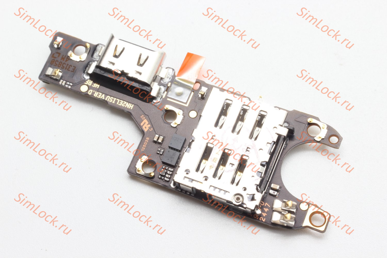 Нижняя плата (шлейф) Honor 200 (ELI-NX9) с разъемом зарядки и считывателем SIM, К-1