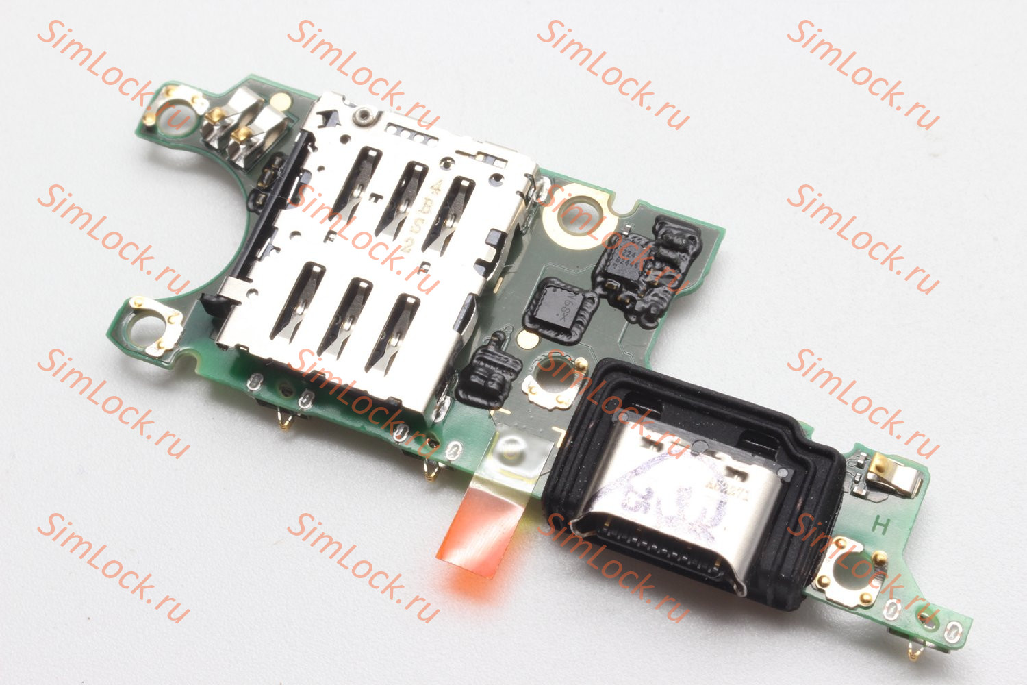 Нижняя плата (шлейф) Honor X9c (BRP-NX1) с разъемом зарядки и считывателем SIM, К-1