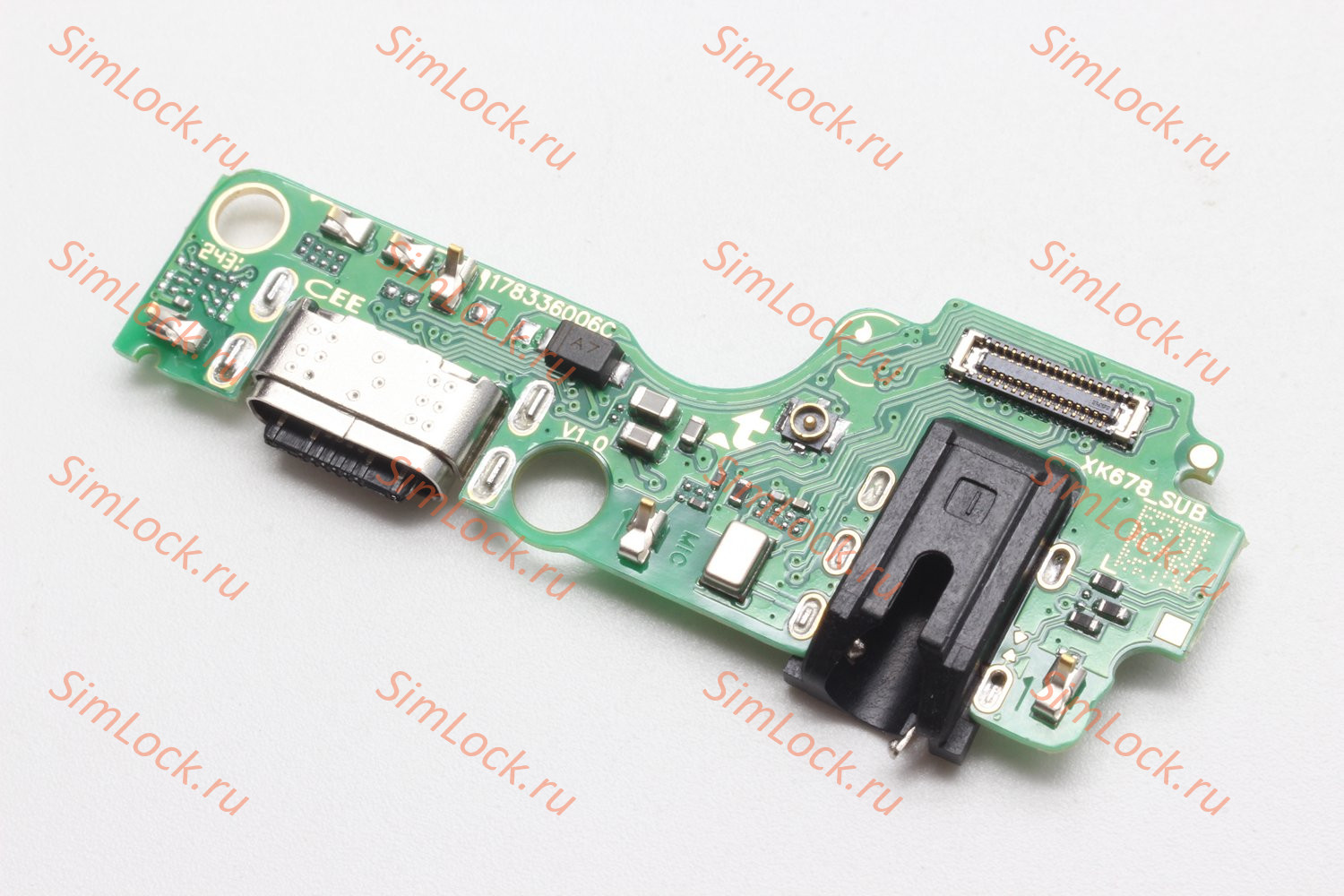 Нижняя плата (шлейф) Tecno Spark 30C (KL5n), с разъемом зарядки, К-2