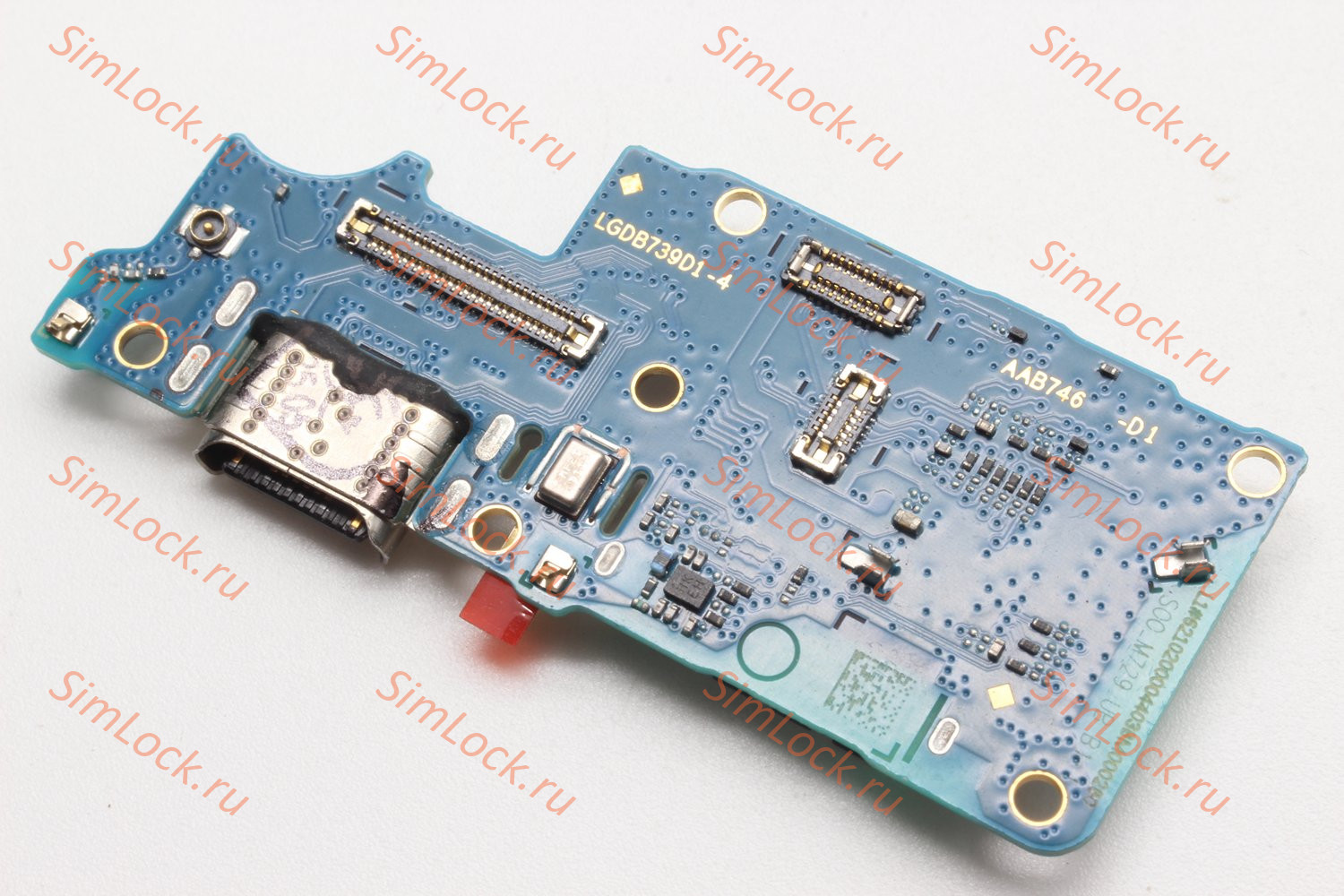 Нижняя плата (шлейф) Realme 13 5G (RMX3951), 12 4G (RMX3871), 12+ Plus 5G (RMX3867) с разъемом зарядки и считывателем SIM, К-1