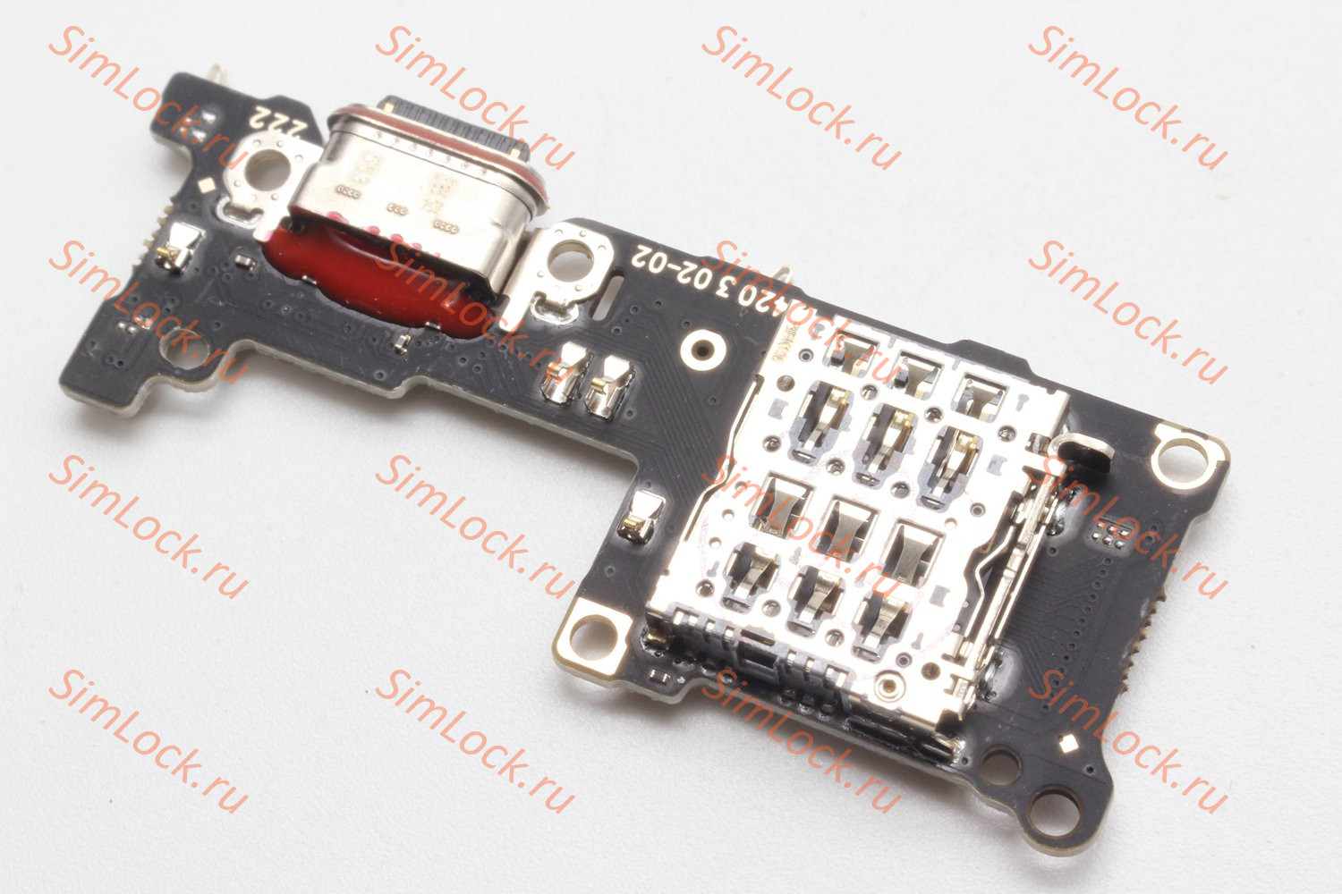 Нижняя плата (шлейф) Realme GT 6 China (RMX3800) с разъемом зарядки и считывателем SIM, К-3