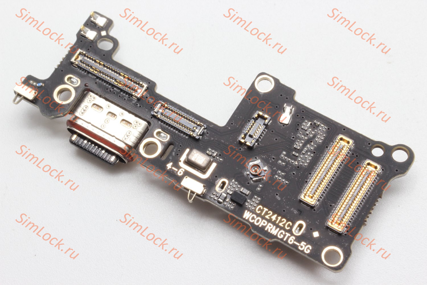 Нижняя плата (шлейф) Realme GT 6 China (RMX3800) с разъемом зарядки и считывателем SIM, К-3