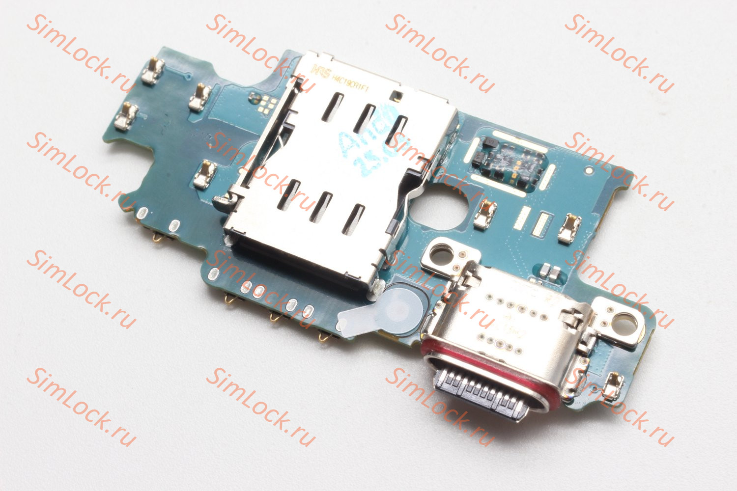 Нижняя плата (шлейф) Samsung S936 Galaxy S25+ Plus с разъемом зарядки и считывателем SIM, К-1
