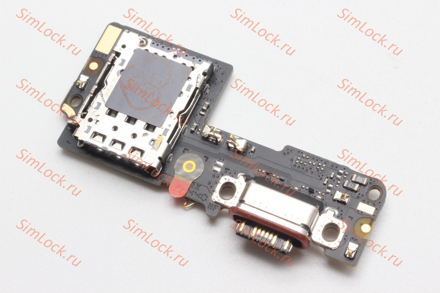 Нижняя плата (шлейф) Xiaomi Redmi Note 14 Pro 5G (24090RA29G) с разъемом зарядки и считывателем SIM, К-1