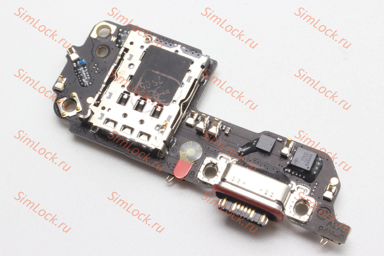 Нижняя плата (шлейф) Xiaomi Redmi Note 14 Pro+ Plus 5G (24115RA8EG) с разъемом зарядки и считывателем SIM, К-1