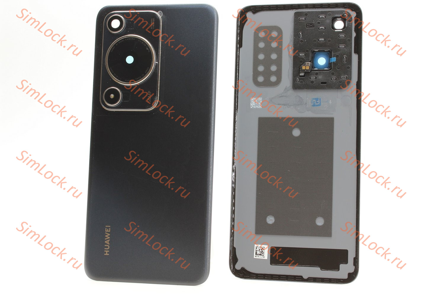 Задняя крышка Huawei Nova Y72 (MGA-LX3) со стеклом камеры, черный, К-1