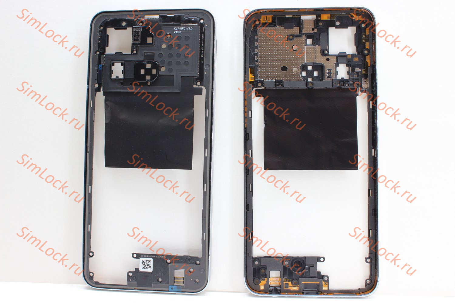 Средняя часть корпуса Tecno Spark 30 Pro (KL7), белый (серебро), оригинал