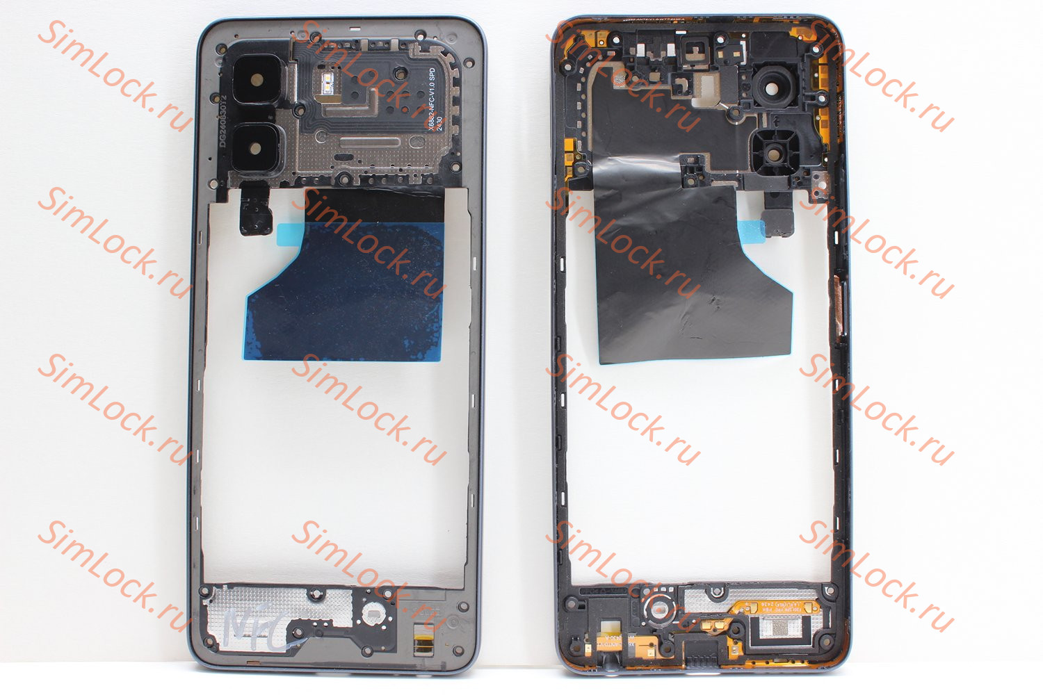 Средняя часть корпуса Infinix Hot 50 4G (X6882), черный, оригинал