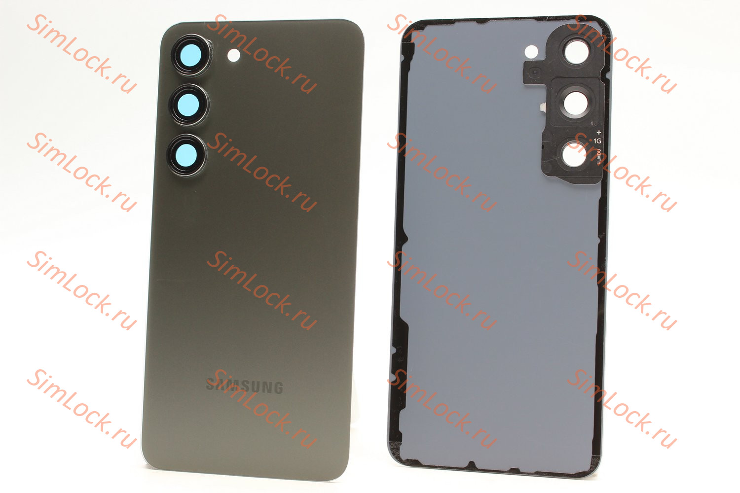 Задняя крышка Samsung S911 Galaxy S23 со стеклом камеры, зеленый, К-1