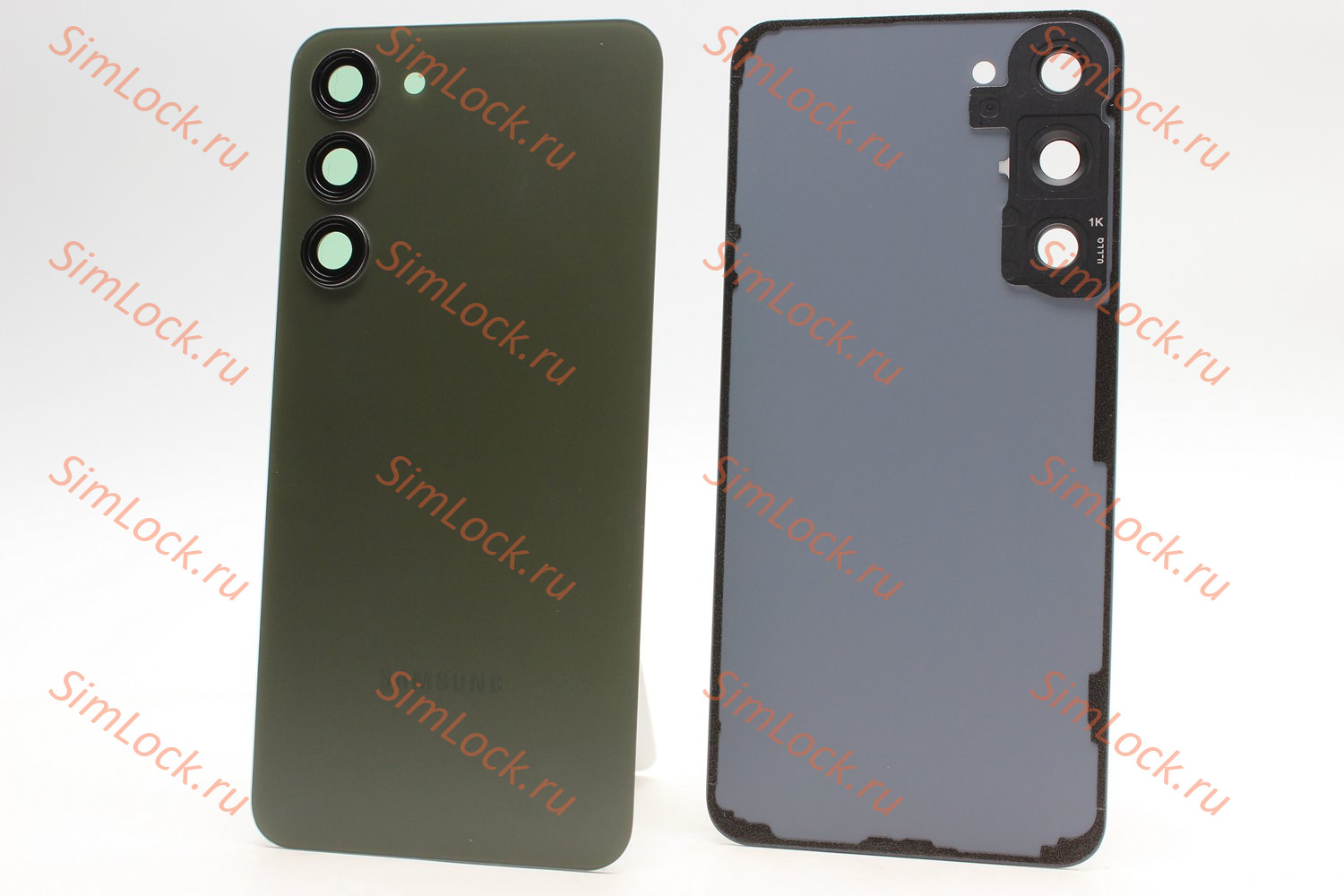 Задняя крышка Samsung S916 Galaxy S23+ Plus со стеклом камеры, зеленый, К-1