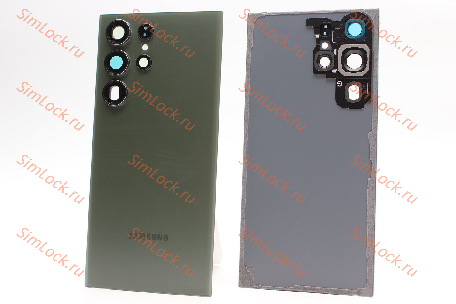 Задняя крышка Samsung S918B Galaxy S23 Ultra со стеклом камеры, зеленый, К-1