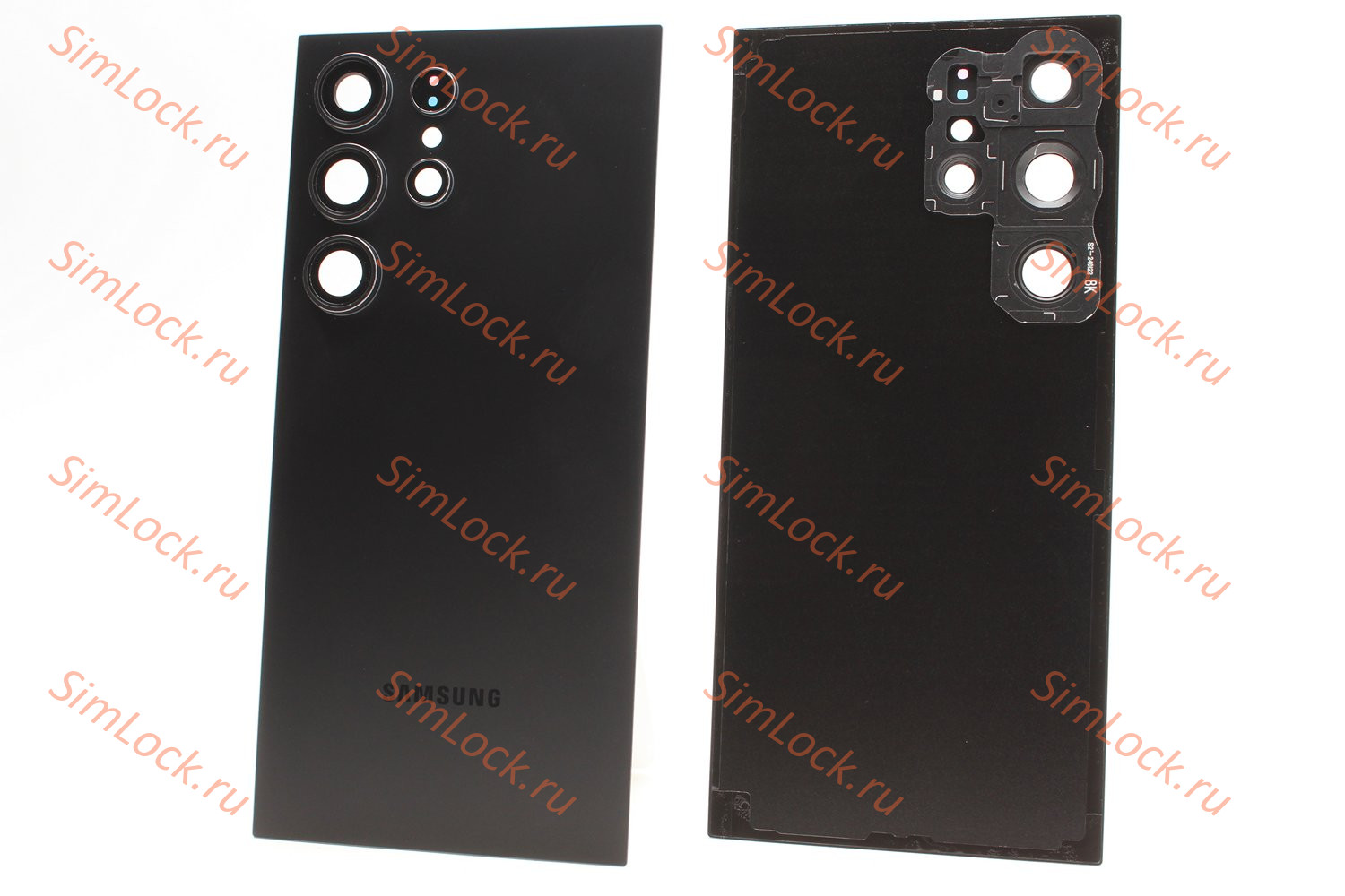 Задняя крышка Samsung S928B Galaxy S24 Ultra со стеклом камеры, черный, К-1