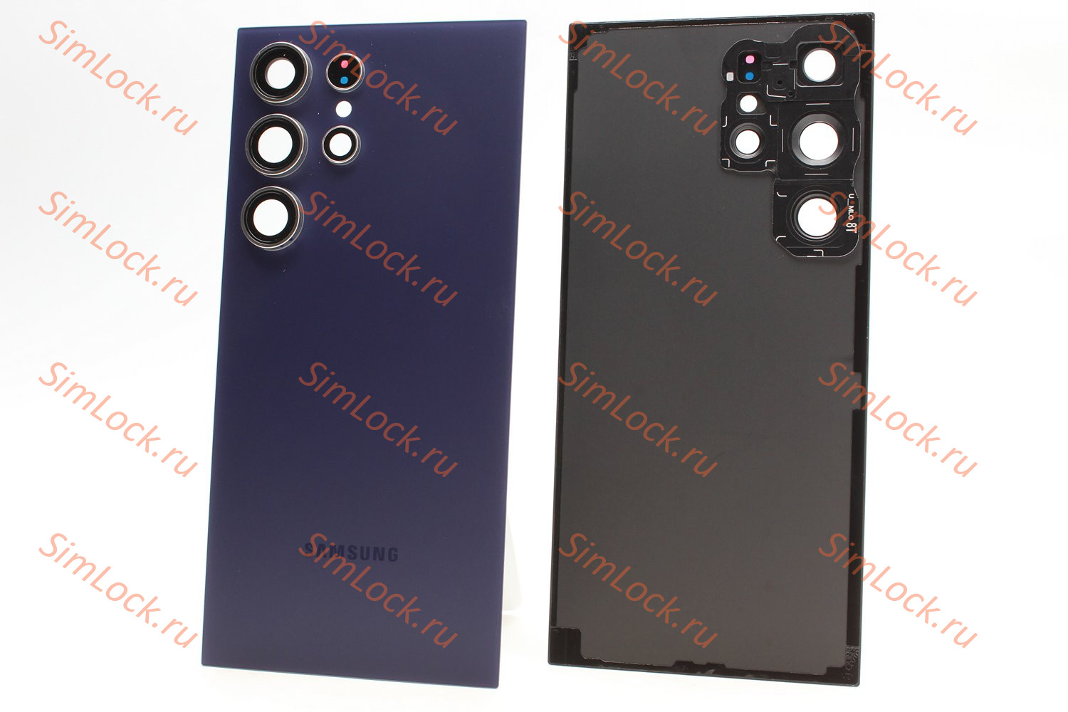 Задняя крышка Samsung S928B Galaxy S24 Ultra со стеклом камеры, фиолетовый, К-1
