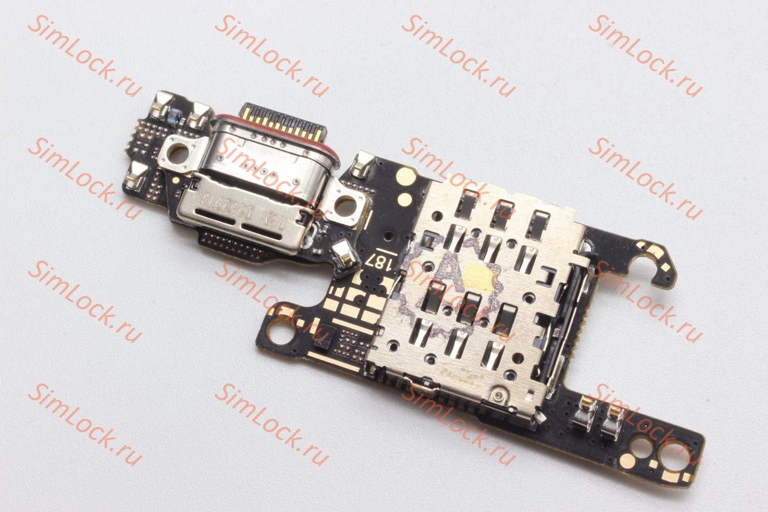 Нижняя плата (шлейф) Huawei Pura 70 Pro (HBN-LX9), Pura 70 Ultra (HBP-LX9) с разъемом зарядки и считывателем SIM, К-2