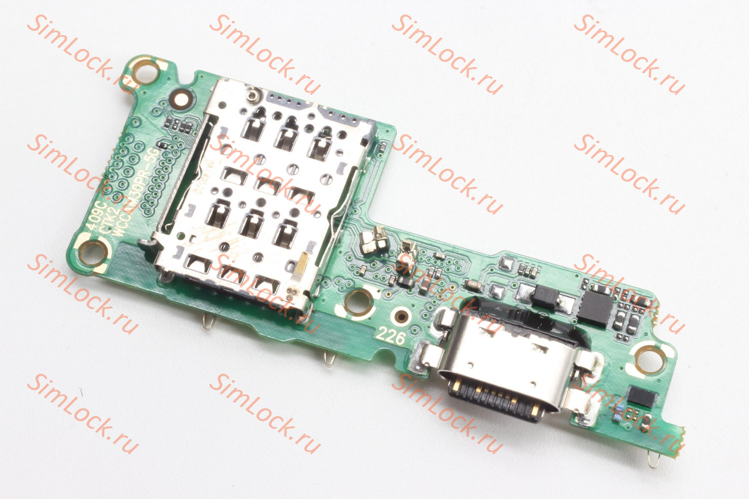 Нижняя плата (шлейф) Tecno Camon 30 Premier 5G (CL9), с разъемом зарядки и считывателем SIM, К-1