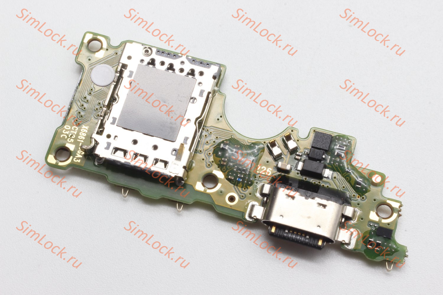 Нижняя плата (шлейф) Infinix Zero 40 5G (X6861), с разъемом зарядки и считывателем SIM, К-1