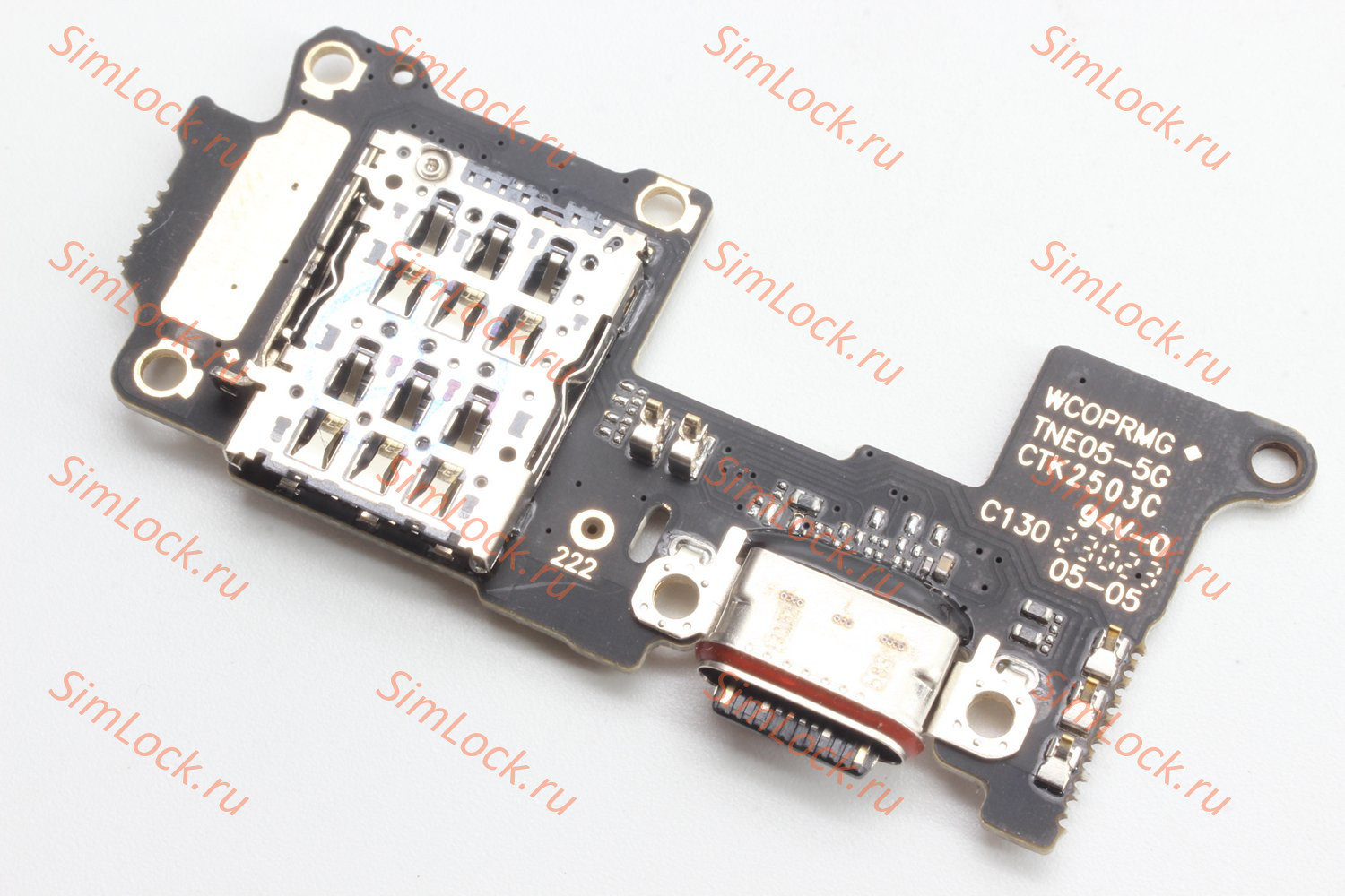 Нижняя плата (шлейф) Realme GT 3 (RMX3709), GT Neo 5 (RMX3706) со считывателем SIM, К-2