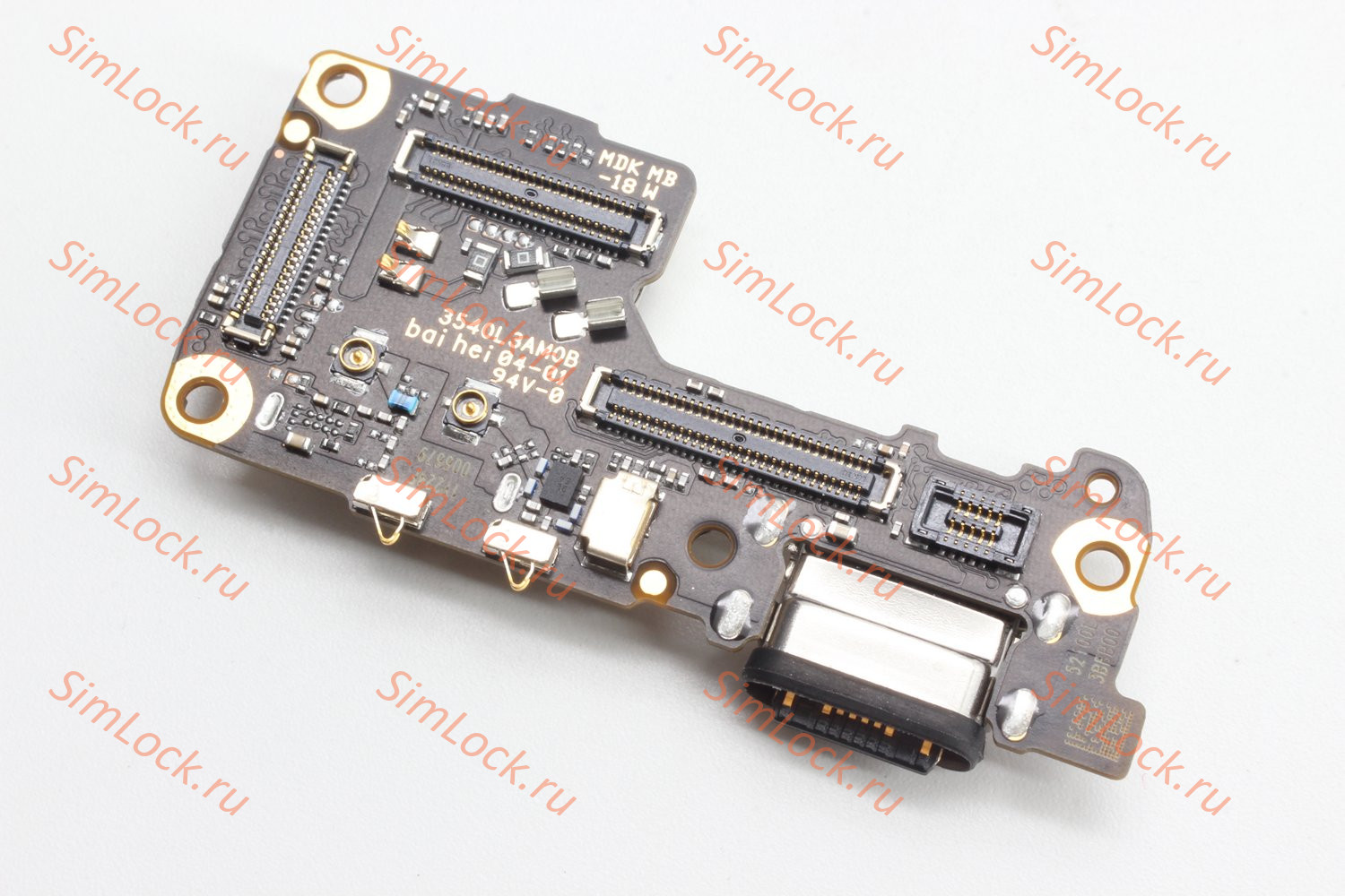 Нижняя плата (шлейф) Xiaomi 12, 12X, с разъемом зарядки и считывателем SIM, оригинал