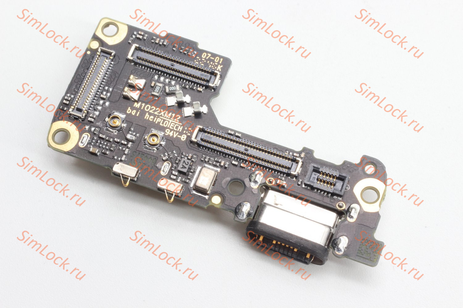 Нижняя плата (шлейф) Xiaomi 12, 12X, с разъемом зарядки и считывателем SIM, К-1