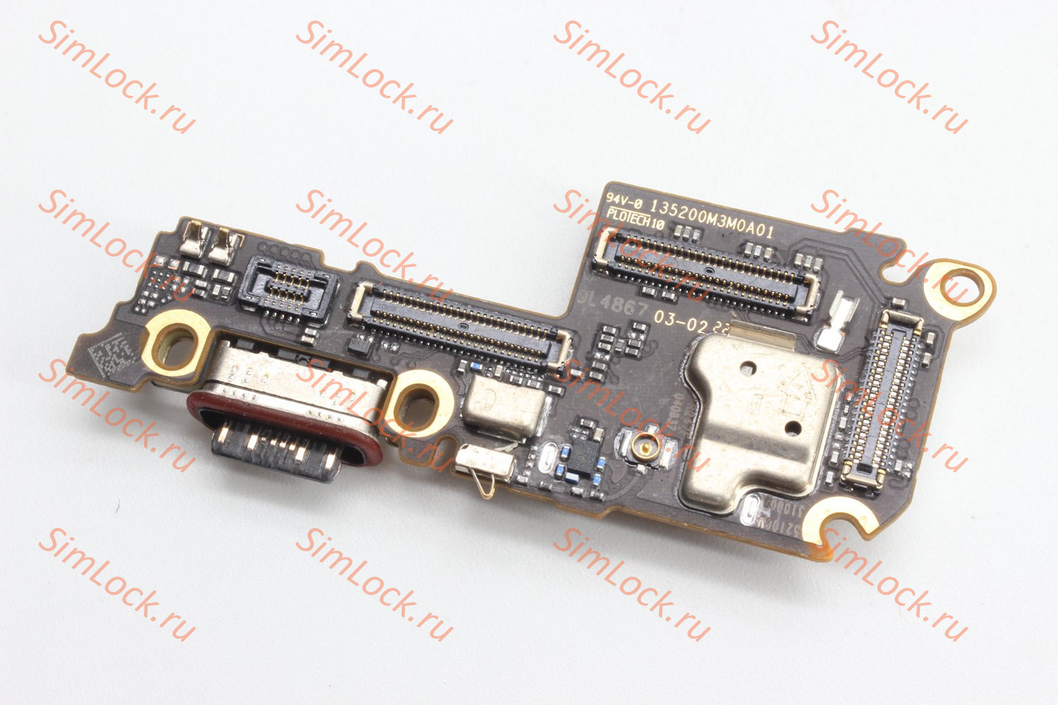 Нижняя плата (шлейф) Xiaomi 13 (2211133C), с разъемом зарядки и считывателем SIM, оригинал