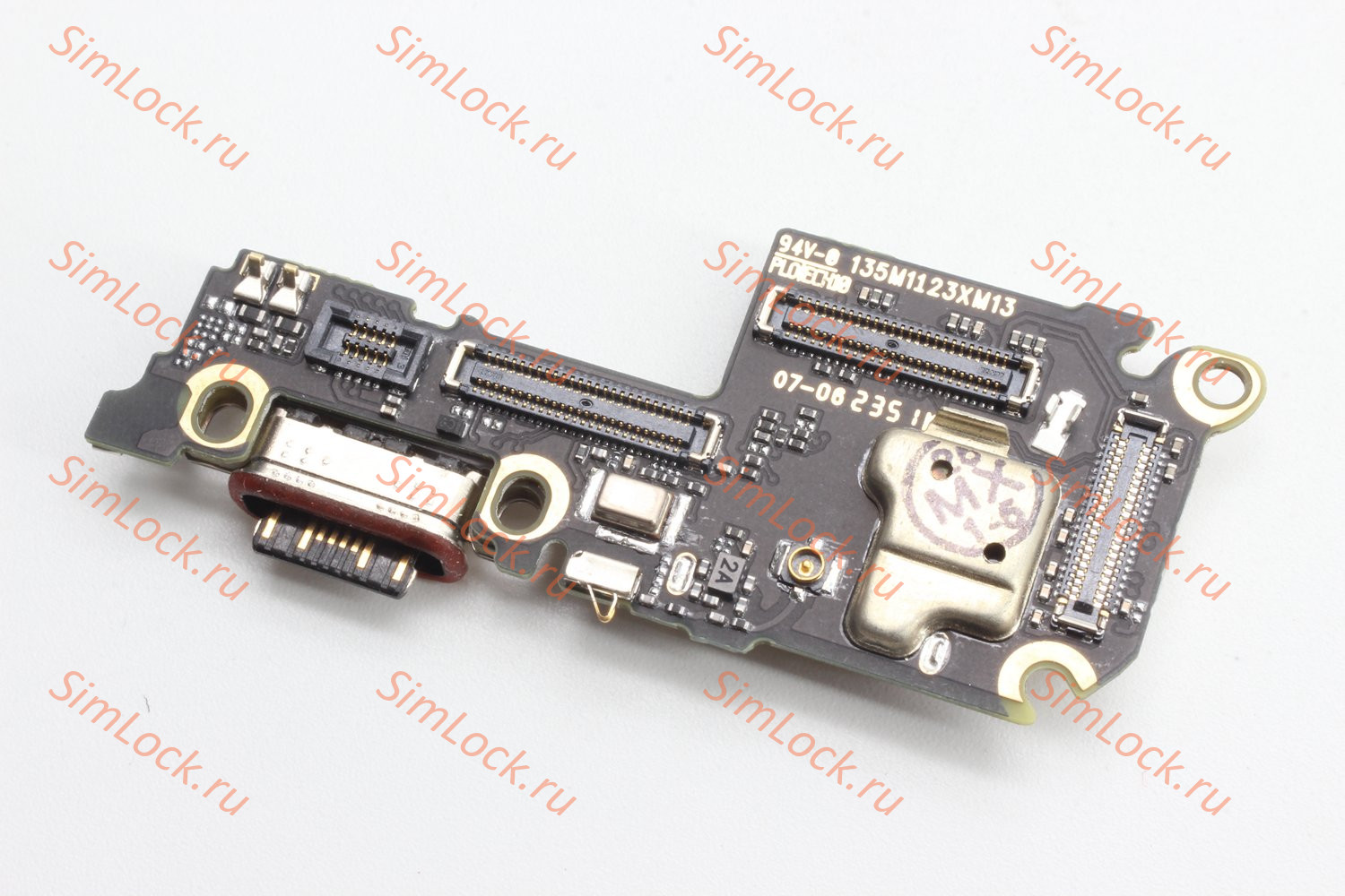 Нижняя плата (шлейф) Xiaomi 13 (2211133C), с разъемом зарядки и считывателем SIM, К-1