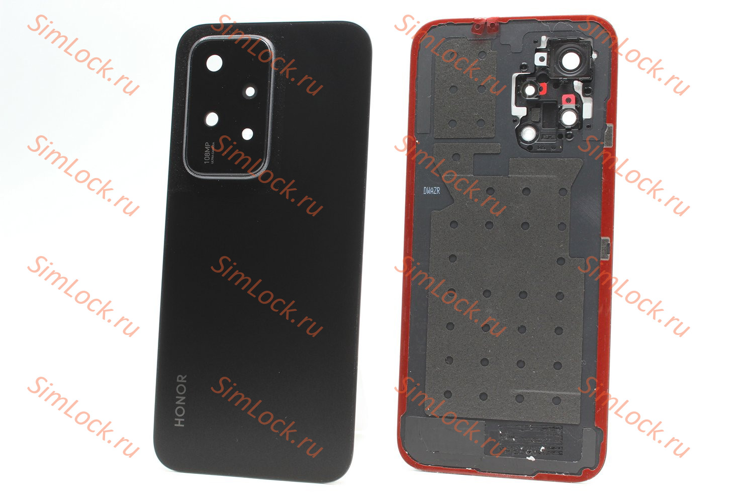 Задняя крышка Honor 200 Lite (LLY-NX1) со стеклом камеры, черный, К-1