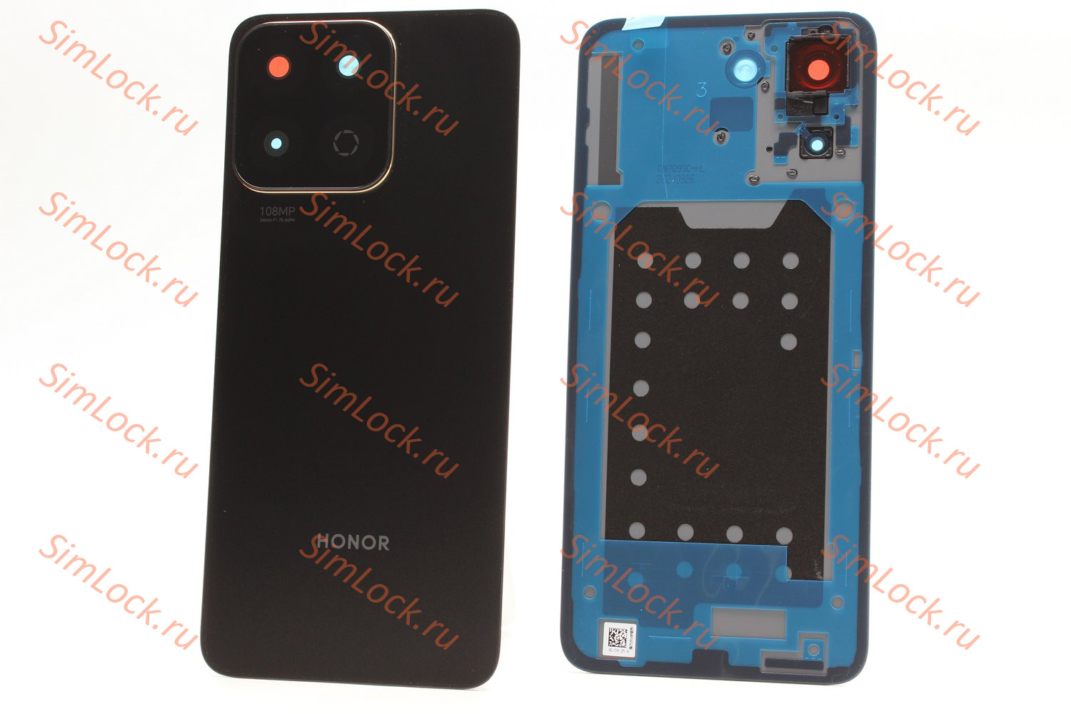 Задняя крышка Honor X7c (ALT-LX1) со стеклом камеры, черный, К-1