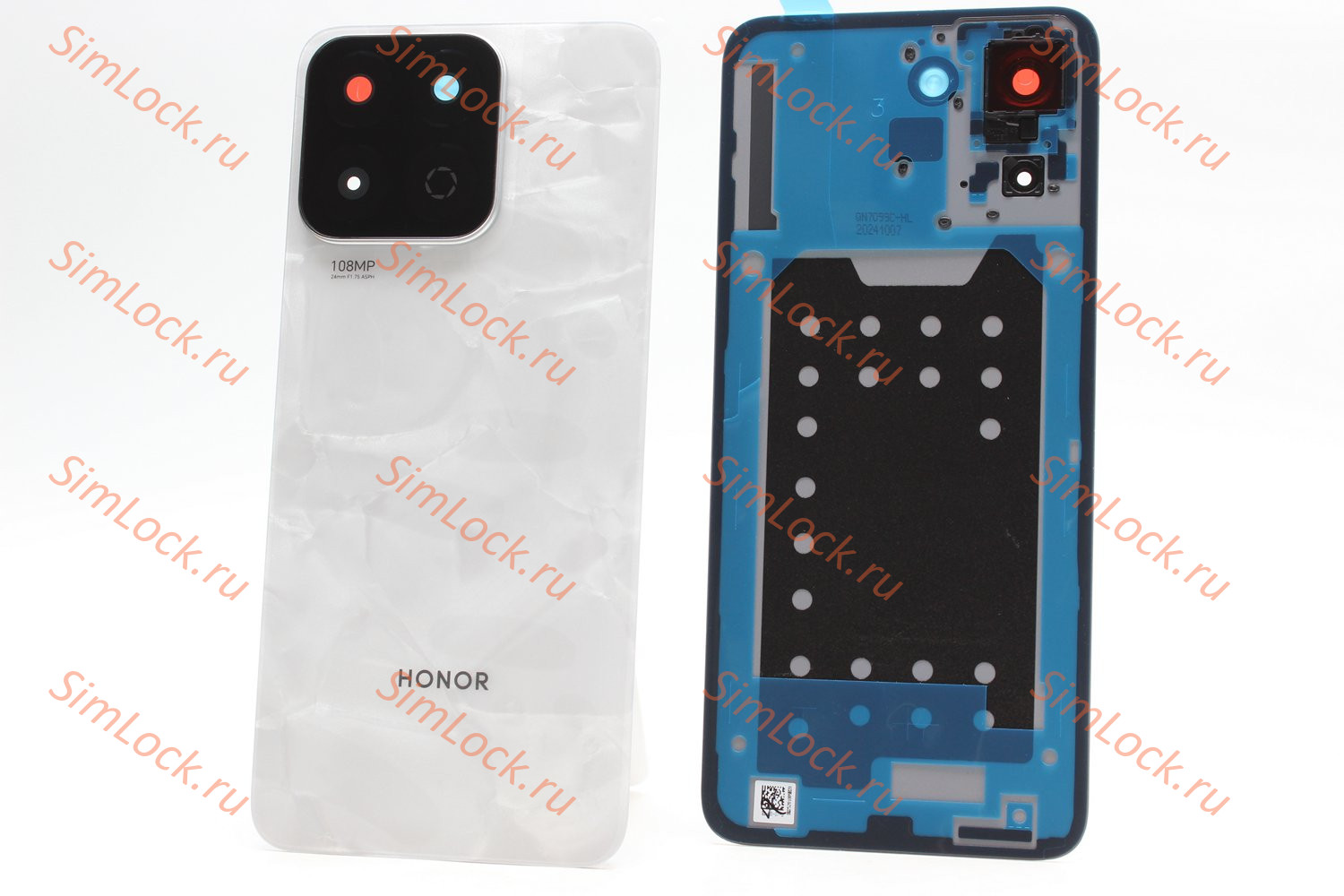 Задняя крышка Honor X7c (ALT-LX1) со стеклом камеры, белый, К-1