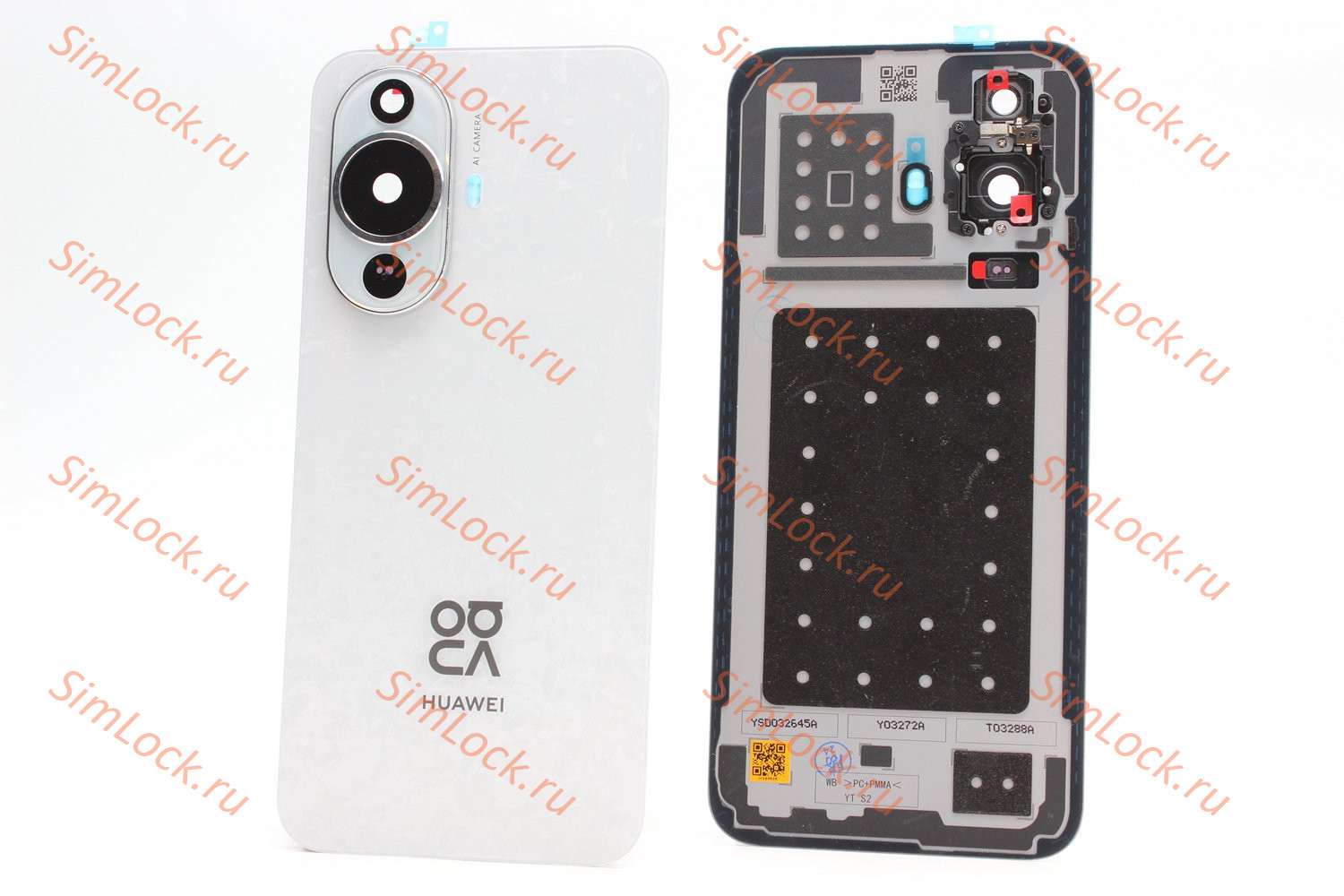 Задняя крышка Huawei Nova 12s (FOA-LX9) со стеклом камеры, белый, оригинал