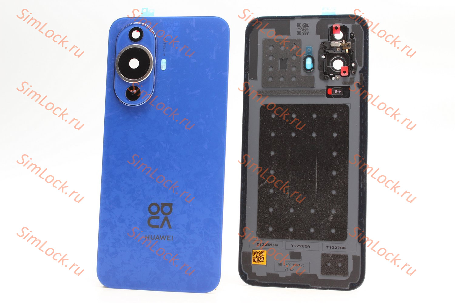 Задняя крышка Huawei Nova 12s (FOA-LX9) со стеклом камеры, синий, оригинал