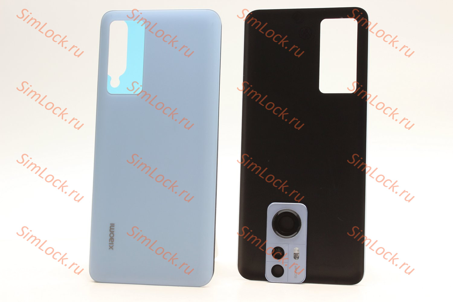 Задняя крышка Xiaomi 12, 12X со стеклом камеры, голубой, К-1