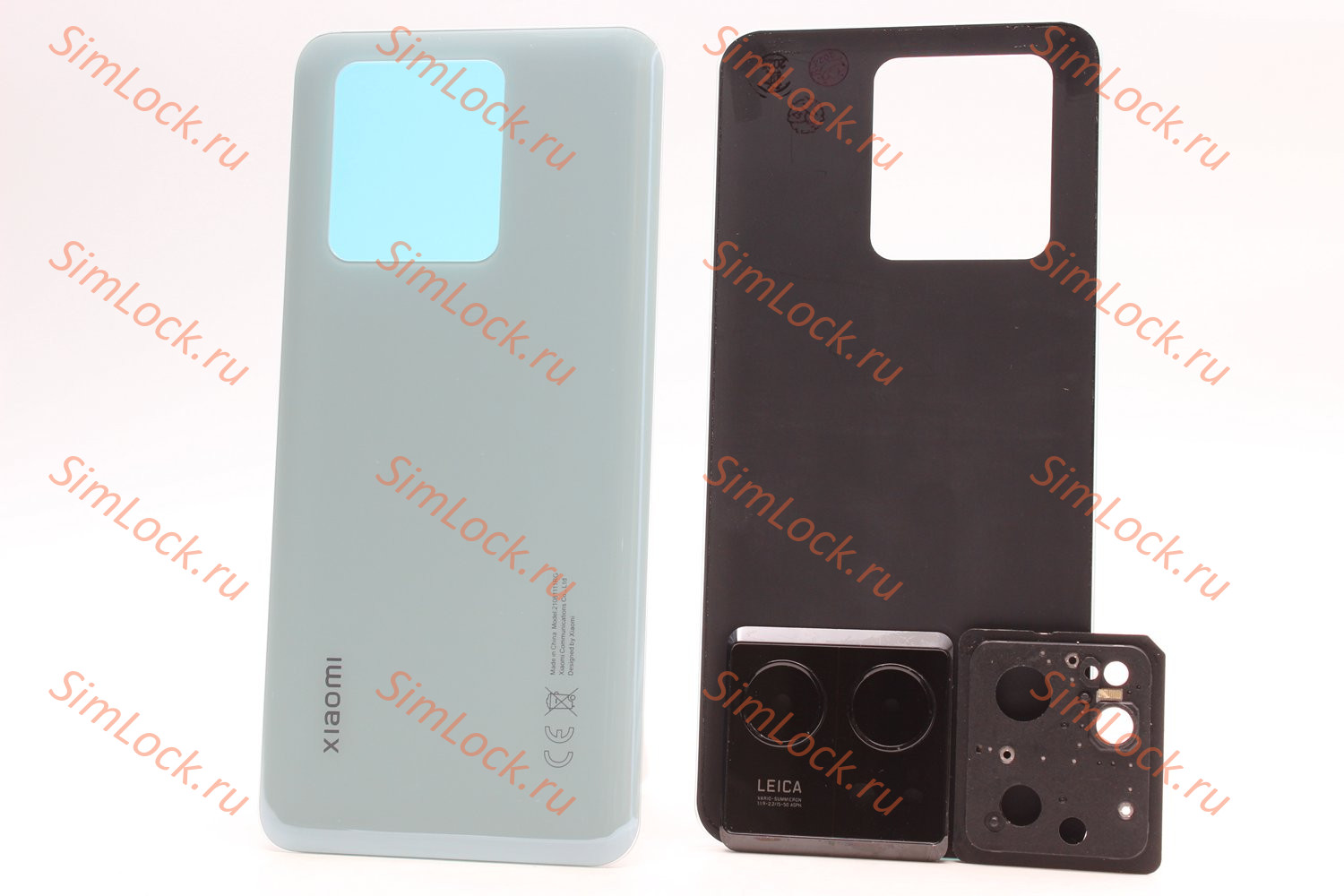 Задняя крышка Xiaomi 13T, 13T Pro со стеклом камеры, зеленый, К-1