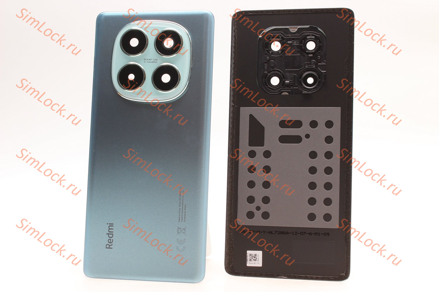 Задняя крышка Xiaomi Redmi Note 14 Pro 4G (24116RACCG) со стеклом камеры, голубой (синий), К-1