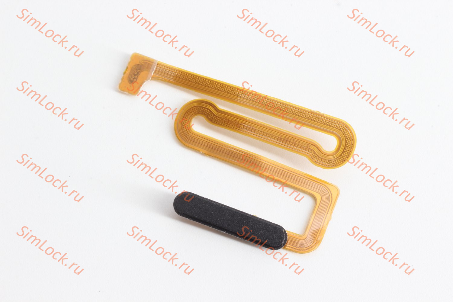 Шлейф Samsung A125, A127, A135, M127 Galaxy A12, A13, M12 кнопки включения и сканер отпечатка пальцев, черный, К-1