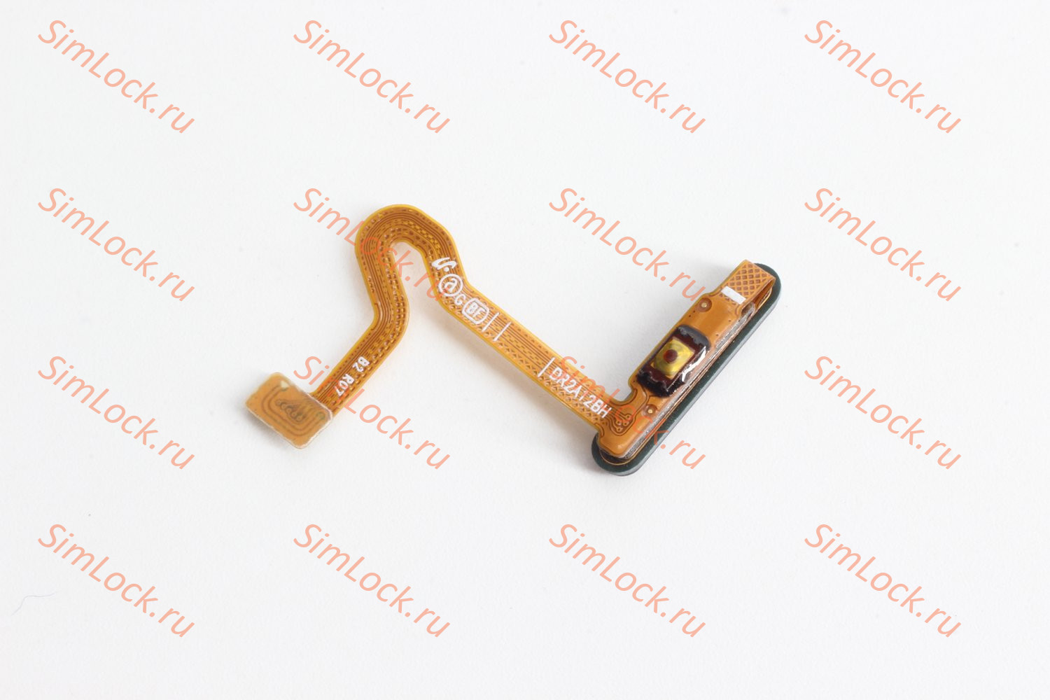 Шлейф Samsung F711 Galaxy Z Flip 3 кнопки включения и сканер отпечатка пальцев, черный, К-1