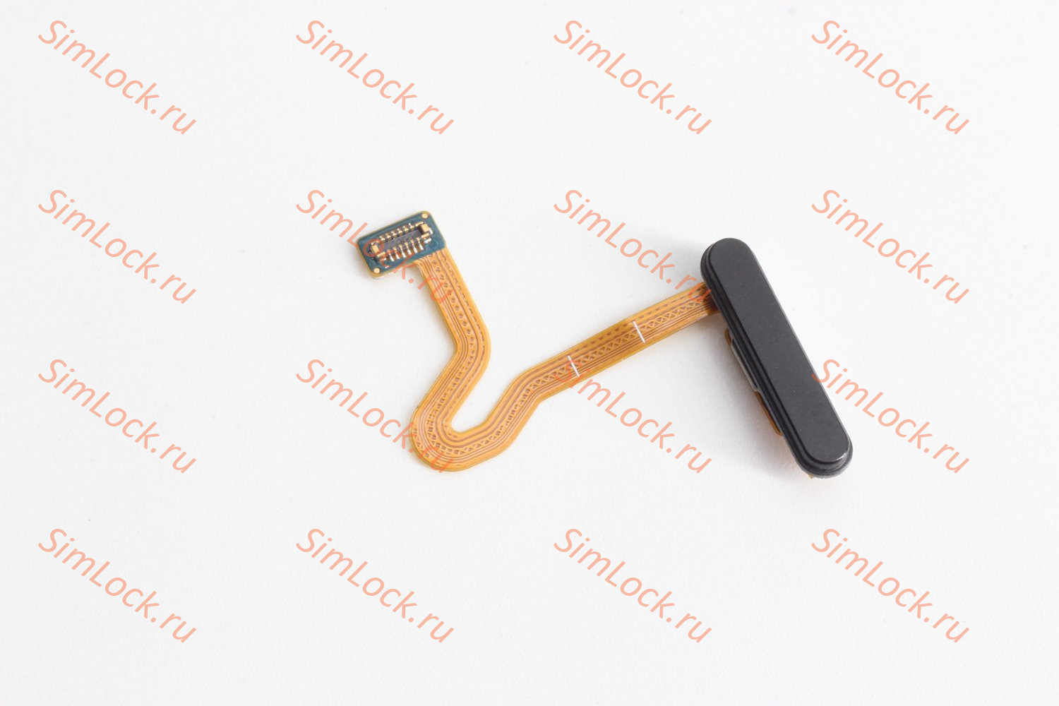 Шлейф Samsung F711 Galaxy Z Flip 3 кнопки включения и сканер отпечатка пальцев, черный, К-1