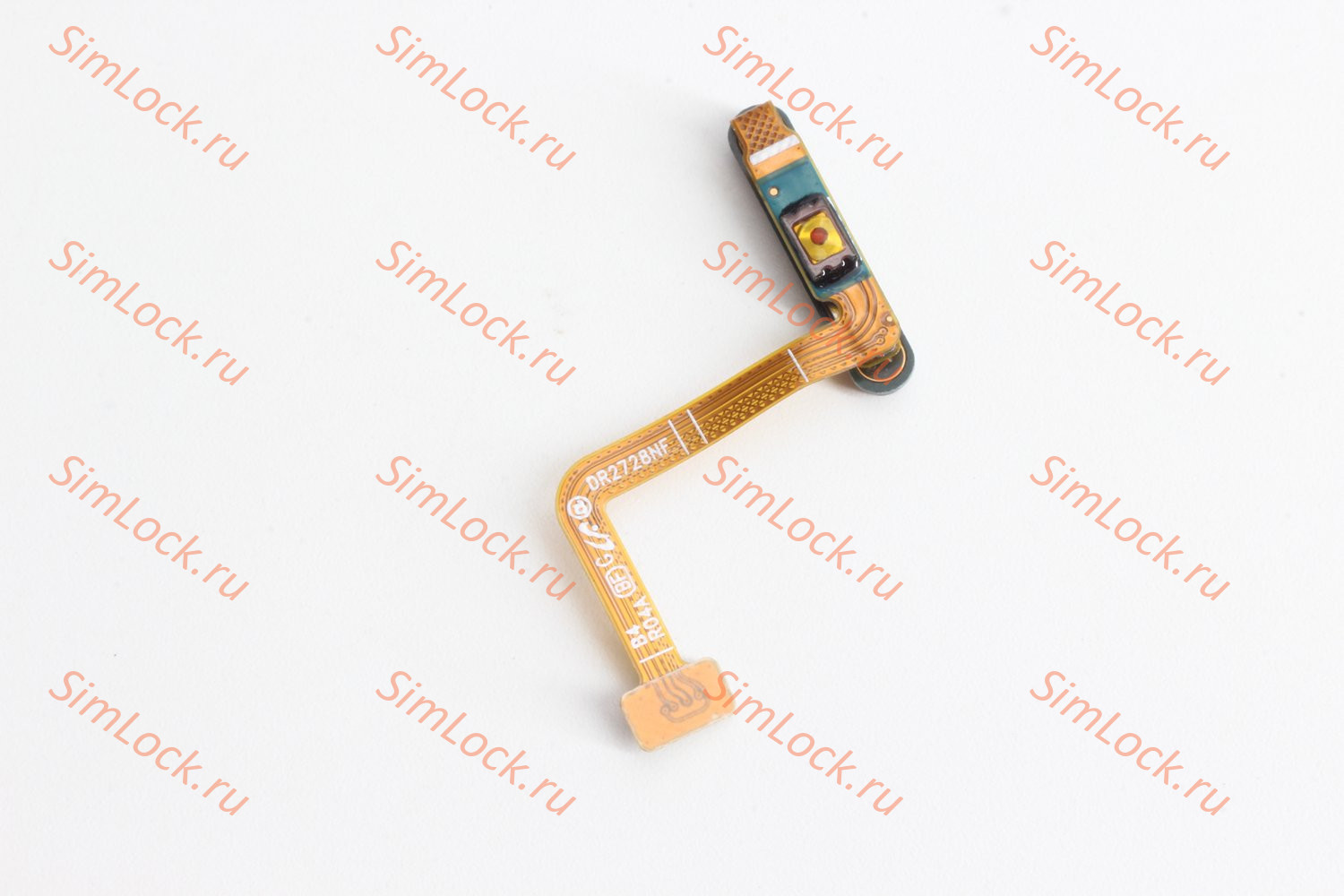 Шлейф Samsung F721 Galaxy Z Flip 4 кнопки включения и сканер отпечатка пальцев, черный, К-1