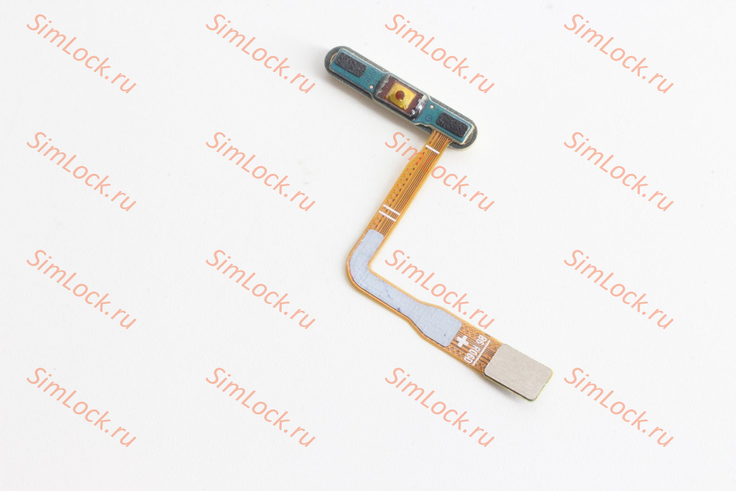 Шлейф Samsung F741 Galaxy Z Flip 6 кнопки включения и сканер отпечатка пальцев, желтый, К-1