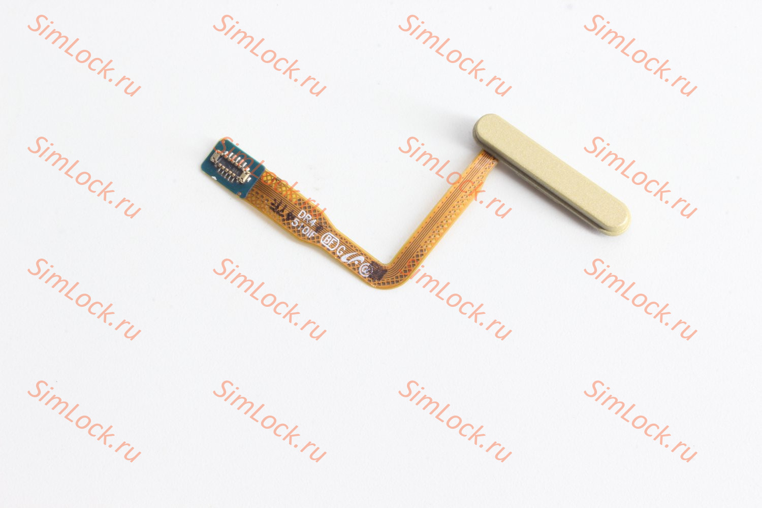 Шлейф Samsung F741 Galaxy Z Flip 6 кнопки включения и сканер отпечатка пальцев, желтый, К-1