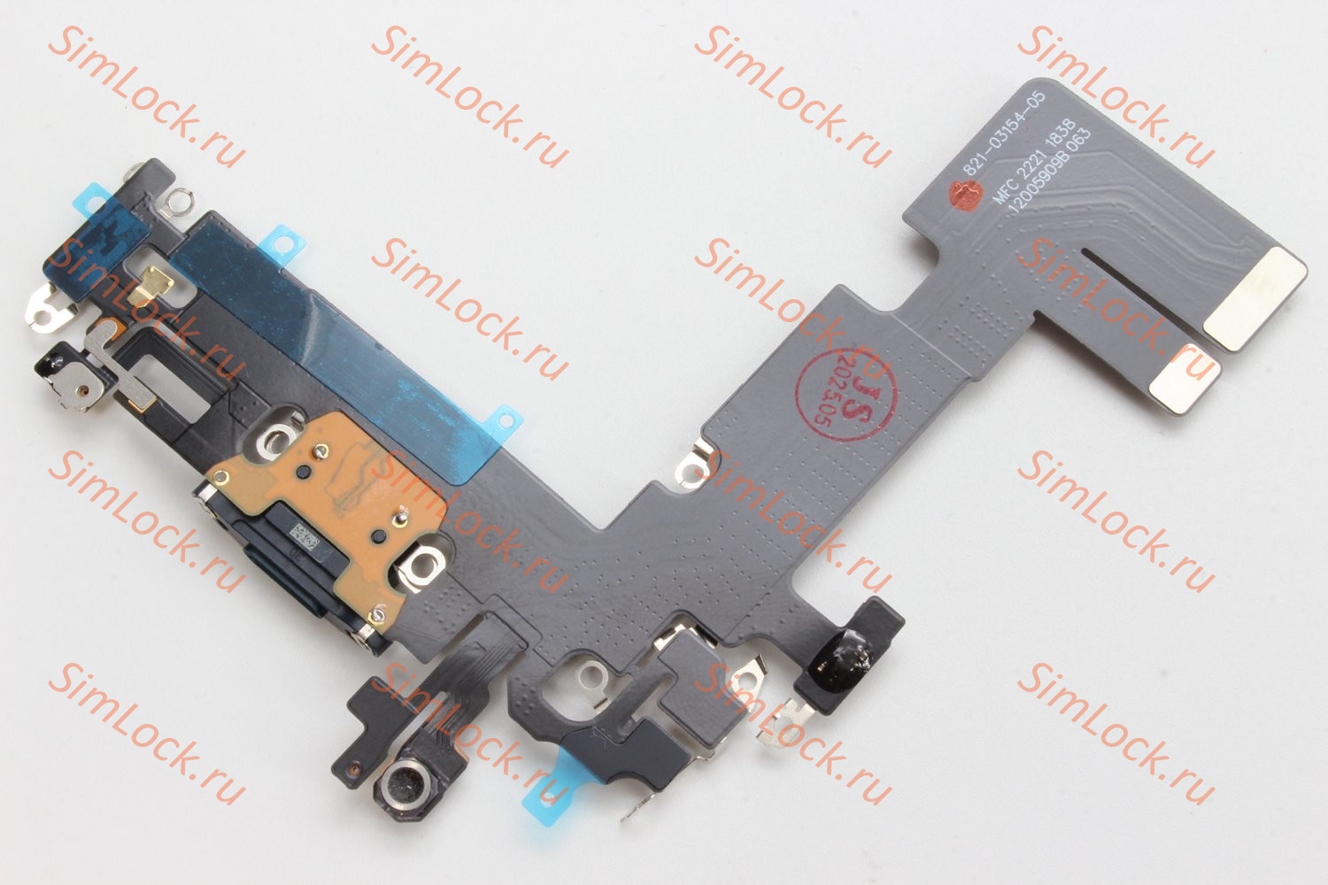 Шлейф iPhone 13 с разъемом зарядки, черный, К-1