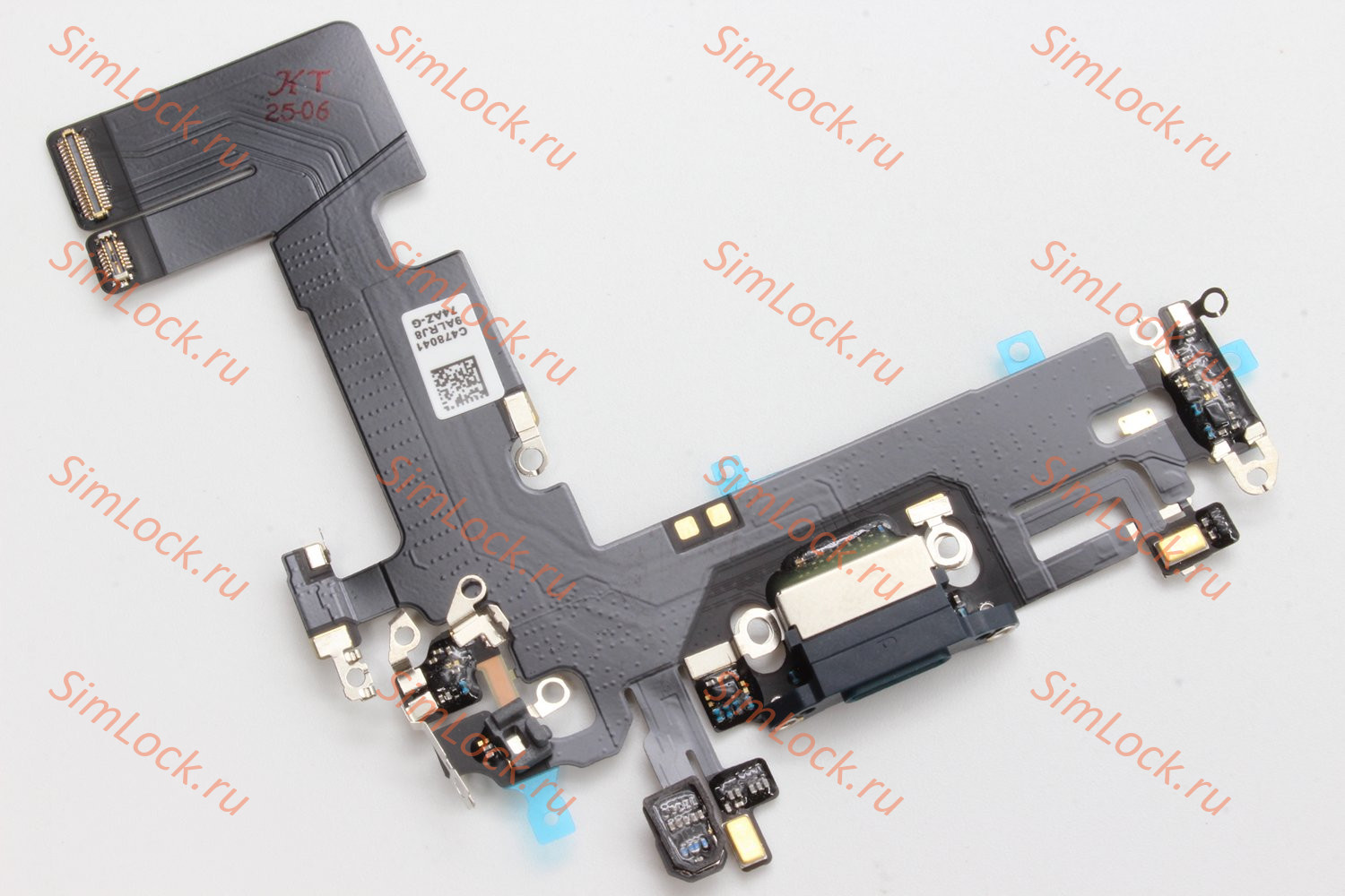 Шлейф iPhone 13 с разъемом зарядки, черный, К-1