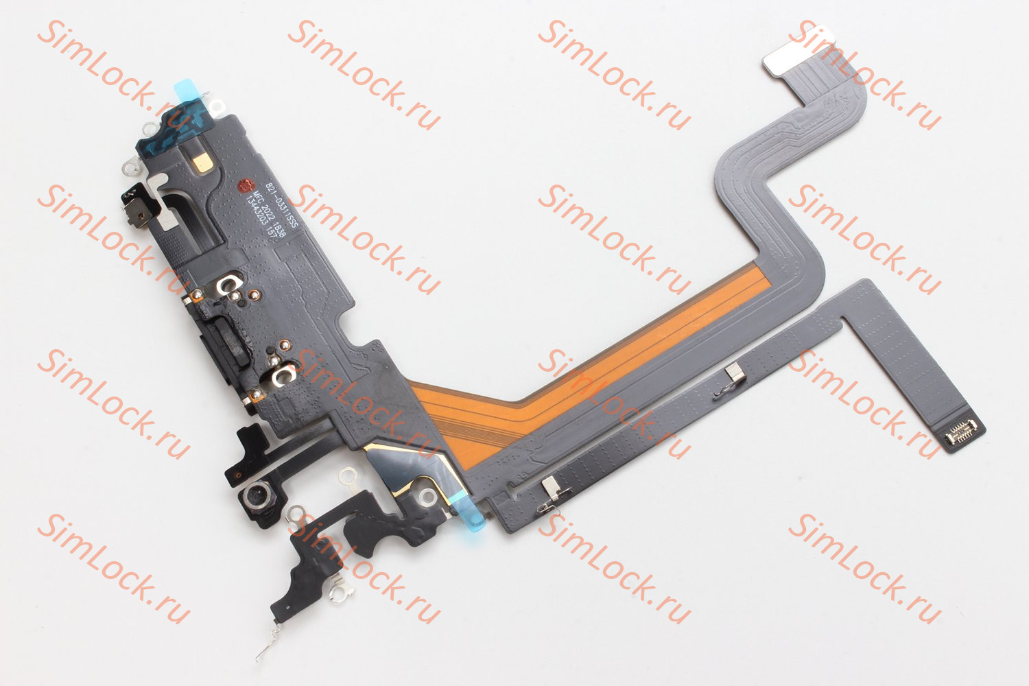 Шлейф iPhone 14 Pro Max с разъемом зарядки, черный, К-1