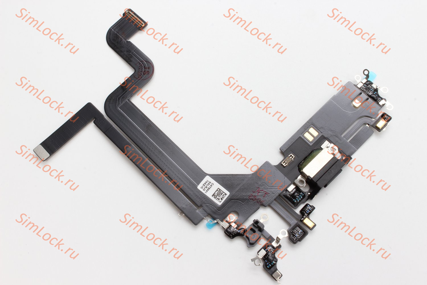 Шлейф iPhone 14 Pro Max с разъемом зарядки, черный, К-1